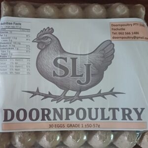 Fresh large farm eggs, branded