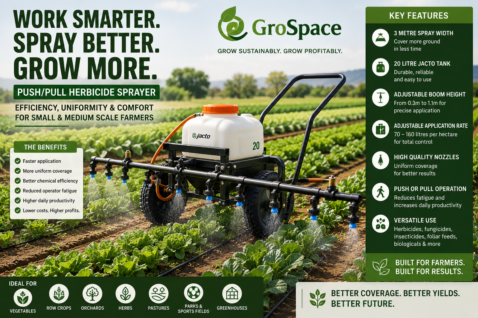 Push/Pull Boom sprayers