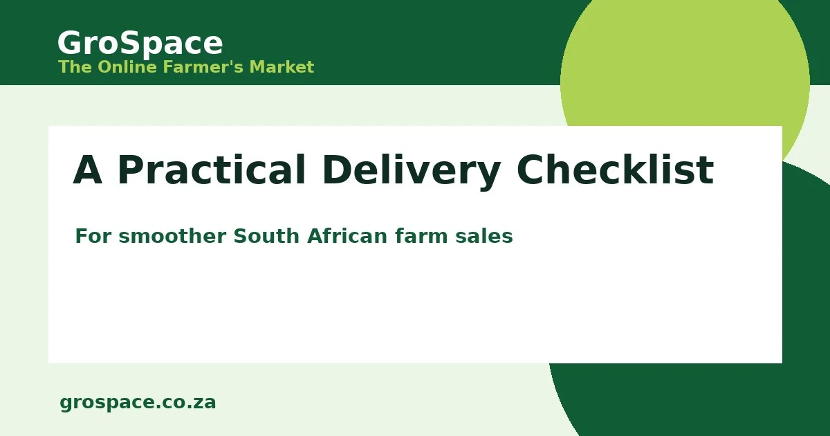 A Practical Delivery Checklist - GroSpace article cover image